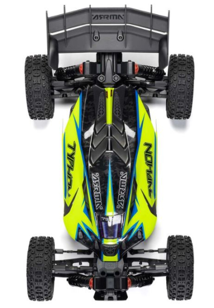 ARA4306V4T2 1/8 TYPHON 223S DSC 4X4 RTR Brushless Buggy, gelb